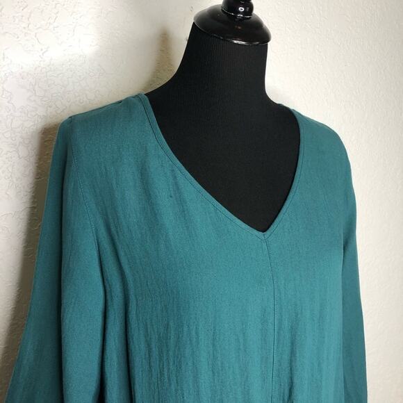 Soft Surroundings green blue tunic top size Medium - Picture 2 of 13
